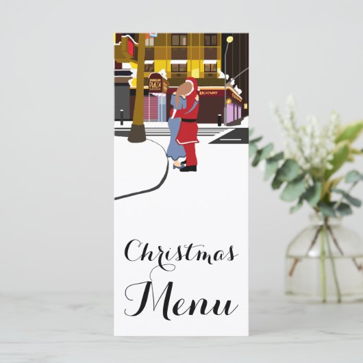 Sinterklusje op breedband kerstmenu menu (Staand voorkant)