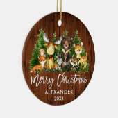 Sinterklusjes met Kerstmis in penseel Keramisch Ornament (Rechts)