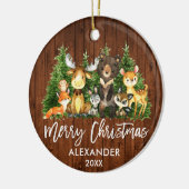 Sinterklusjes met Kerstmis in penseel Keramisch Ornament (Links)