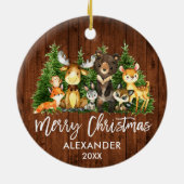 Sinterklusjes met Kerstmis in penseel Keramisch Ornament (Achterkant)