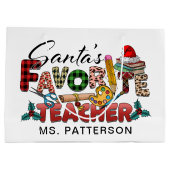 Sinterleraar kerstman, naam favoriete Vakantie Groot Cadeauzakje (Achterkant)