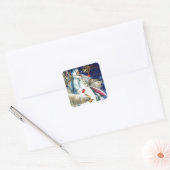 Sinterloopjongen met Beren Vierkante Sticker (Envelop)