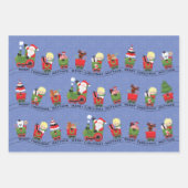 Sinterman en eenling op trein inpakpapier vel (Voorkant 2)