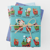 Sinterman en eenling op trein inpakpapier vel (In situ)