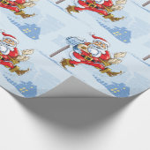 Sinterman in de sneeuw cadeaupapier (Hoek)