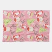 Sinterman, rendier, kerstboom en Plant Theedoek (Horizontaal)