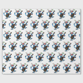 Sinterrendel met gitaar cadeaupapier (Vlak)