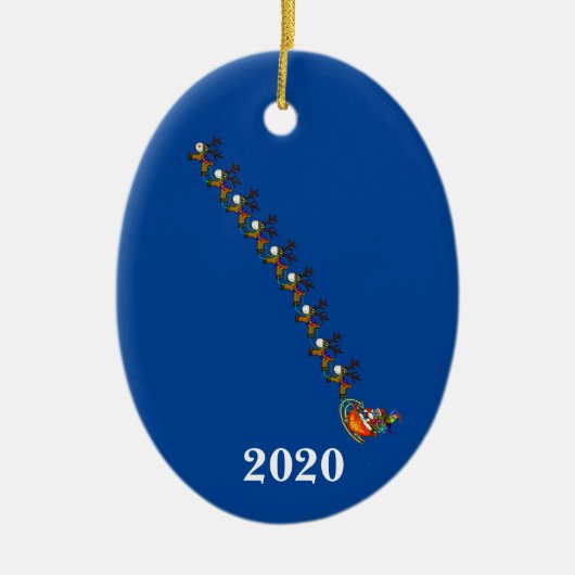 Sinterrenrendier met Ornament van maskers (Voorkant)