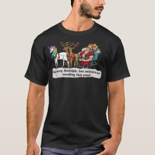 Sinterrenrendieren Rudolph en Unicorn T-shirt