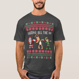 Sinterrenrenrendier Elf Oeganda-Kerstmis T-shirt