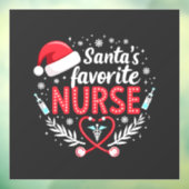 Sinters favoriete kerstverpleegster raamsticker (Vel 3)