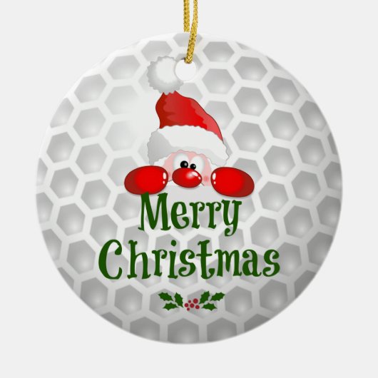 Sinters golfbal keramisch ornament (Voorkant)