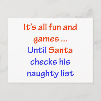 Sinters Naughty List Feestdagenkaart