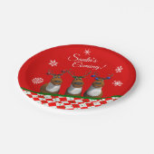 Sinters Reindeer Trio Red Party Bord (Gekanteld)