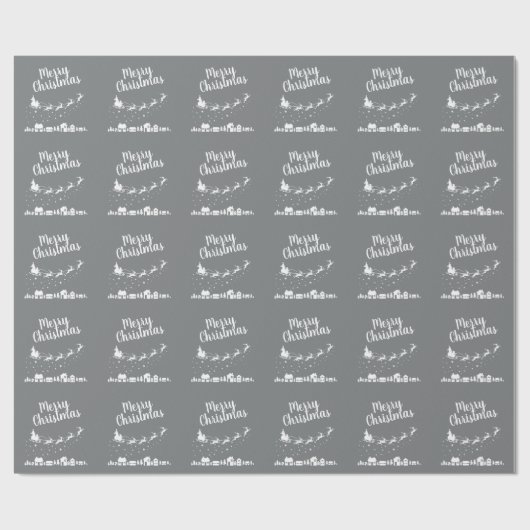 Sinters slee met herders boven de huizen cadeaupapier (Vlak)