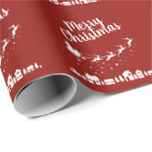 Sinters slee met herders boven de huizen cadeaupapier (Rol Hoek)