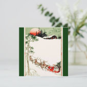  Sinterslej en rendier in sneeuw Kaart (Staand voorkant)