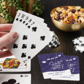 Sinterstop hier. Fun Snowy Night Pokerkaarten (Insitu)