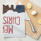 Sinterstuck in de schoorsteen theedoek (Quarter Fold)