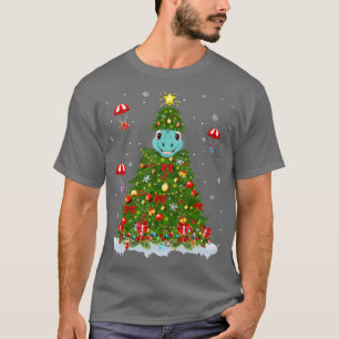 Sintervalbomen Verkleuren Santa Brontosaurus Dinos T-shirt