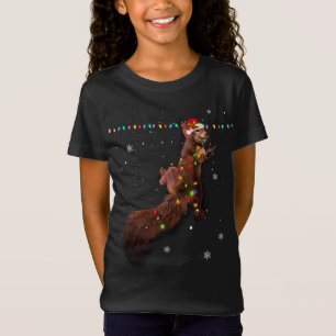 Sintervalkerij met kerstlampjes Funny Xmas Sq T-shirt