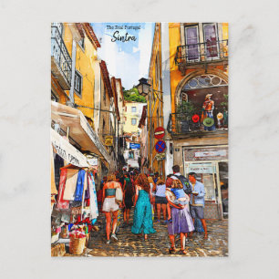 Sintra straten- Het echte Portugal Briefkaart