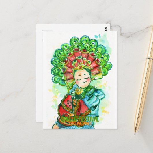 Sinulog Festival - DNM Briefkaarten (Voorkant / Achterkant in situ)