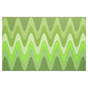Sinus Waves groen + uw ideeën Stof