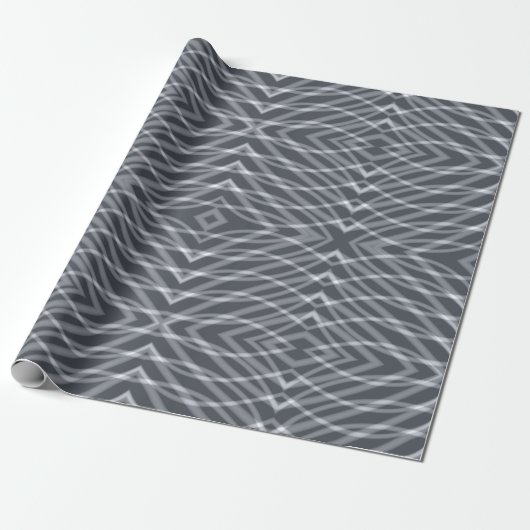Sinusgolf Pulse Signal Modern Abstract kunstontwer Cadeaupapier (Uitgerold)