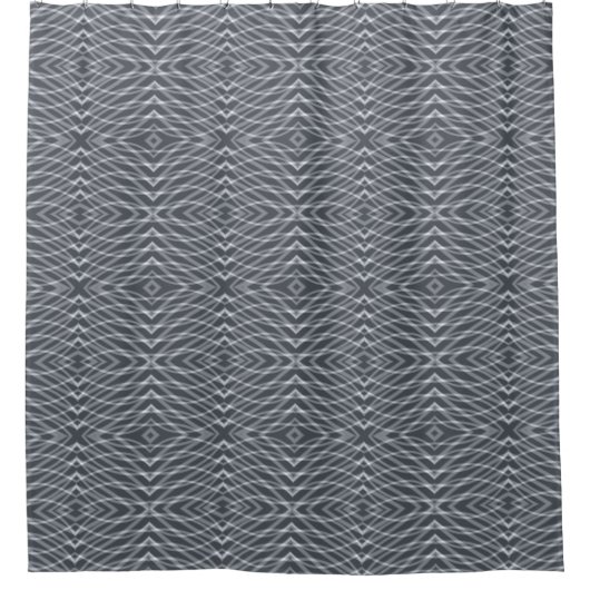 Sinusgolf Pulse Signal Modern Abstract kunstontwer Douchegordijn (Voorkant)