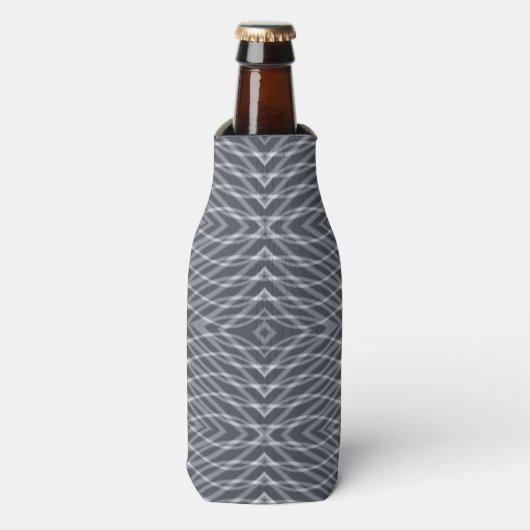 Sinusgolf Pulse Signal Modern Abstract kunstontwer Flesjeskoeler (Fles Voorkant)