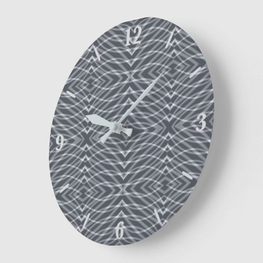 Sinusgolf Pulse Signal Modern Abstract kunstontwer Grote Klok (Hoek)