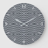 Sinusgolf Pulse Signal Modern Abstract kunstontwer Grote Klok (Voorkant)