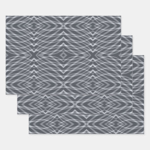 Sinusgolf Pulse Signal Modern Abstract kunstontwer Inpakpapier Vel