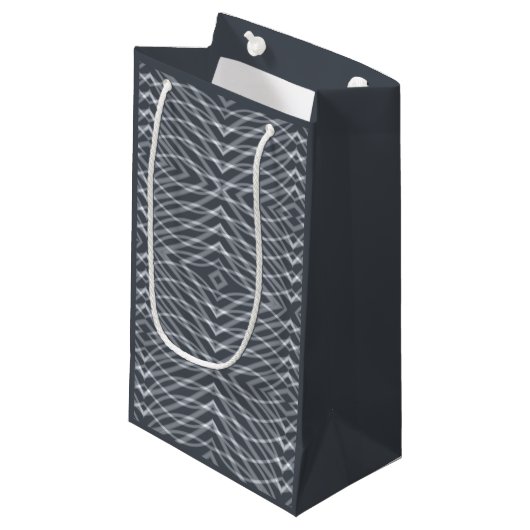 Sinusgolf Pulse Signal Modern Abstract kunstontwer Klein Cadeauzakje (Voorkant Gekanteld)