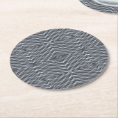 Sinusgolf Pulse Signal Modern Abstract kunstontwer Ronde Kartonnen Onderzetter (Gebogen)