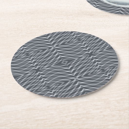Sinusgolf Pulse Signal Modern Abstract kunstontwer Ronde Kartonnen Onderzetter (Gebogen)