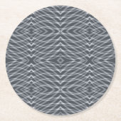 Sinusgolf Pulse Signal Modern Abstract kunstontwer Ronde Kartonnen Onderzetter (Voorkant)
