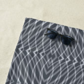 Sinusgolf Pulse Signal Modern Abstract kunstontwer Strandlaken (In situ)