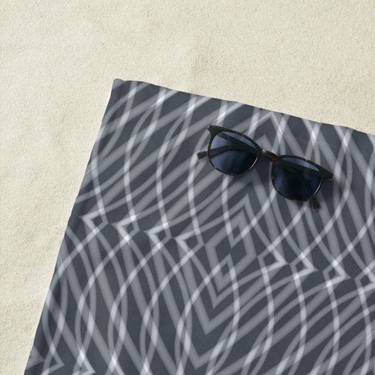 Sinusgolf Pulse Signal Modern Abstract kunstontwer Strandlaken (In situ)