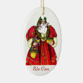 Siôn Corn kerstversier Keramisch Ornament (Rechts)