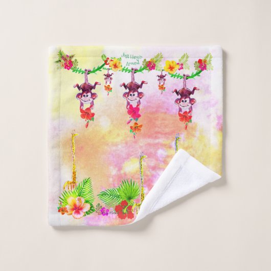 Sion le singe et le linge (Gant de toilette)