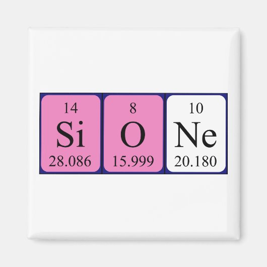 Sione periodieke table name magnet magneet (Voorkant)