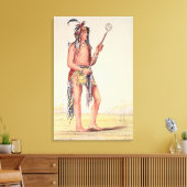 Sioux ball player Ah-No-Je-Nange Canvas Afdruk (Insitu (Woonkamer))