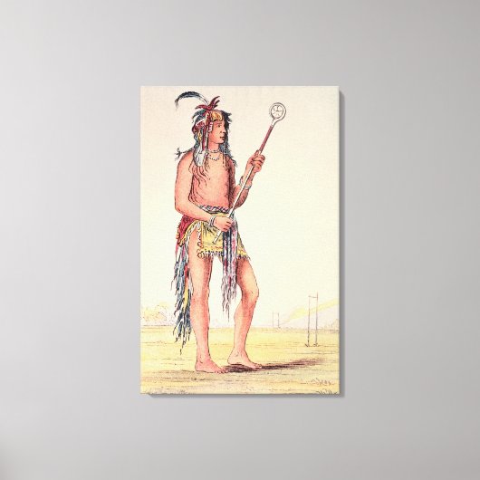 Sioux ball player Ah-No-Je-Nange Canvas Afdruk (Voorkant)