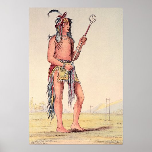 Sioux ball player Ah-No-Je-Nange Poster (Voorkant)