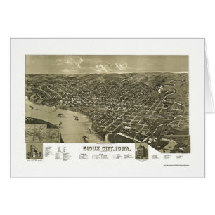 Sioux City, carte panoramique d'IA - 1888