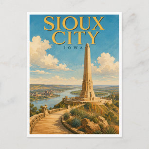 Sioux City Iowa Floyd Monument GeoSaga Briefkaart