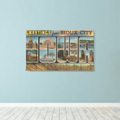 Sioux City, Iowa - Grote Letter-scènes 2 Canvas Afdruk (Insitu (Houten vloer))