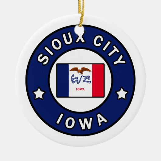 Sioux City Iowa Keramisch Ornament (Voorkant)
